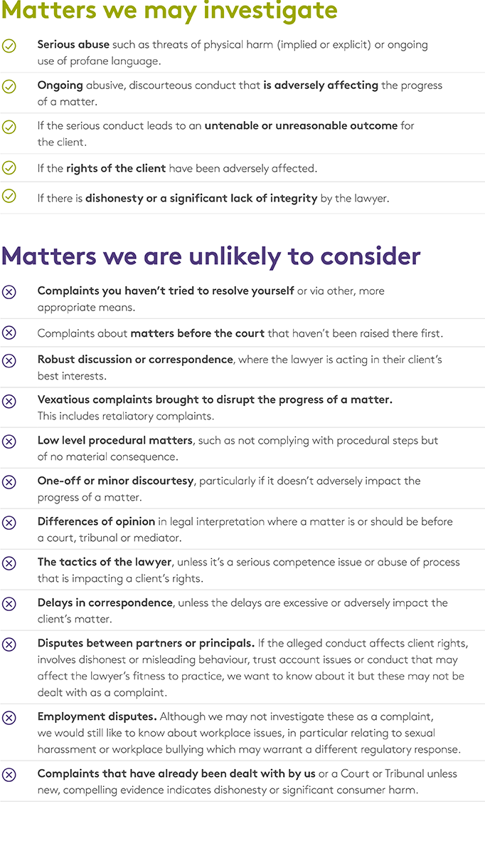 Complaints About Lawyers